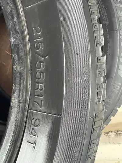 Set of 4 used Uniroyal winter tires only