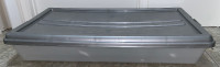 2 GRAY SHALLOW UNDERBED STORAGE BINS/BOXES