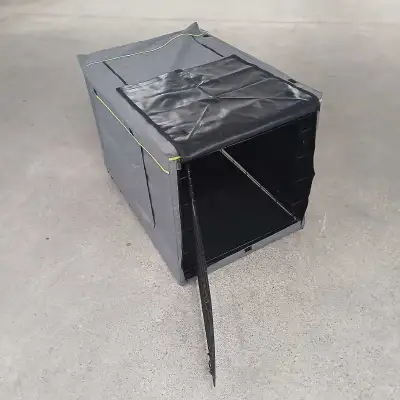 Large Dog Crate Cage Kennel Cover Double Doors Foldable Metal, View more