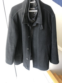 Britches black pea coat XL