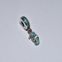 New Pandora Tropical Seahorse Dangle Charm in Retail Packaging