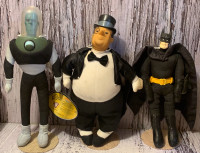 Vtg 1998DC Comics Batman Play By Play 6” Plush Figures 