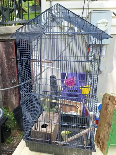 Bird Cage with Roof, View more
