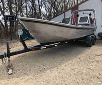 24 ft ZagFab Aluminum Boat , motor and Trailer