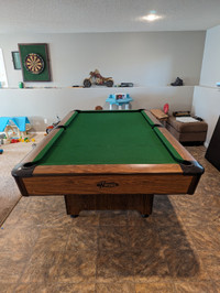4'x8' Pool Table with Ping Pong attachment & Accessories