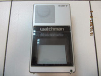 Classic Rare Sony Watchman Model FD-40A Flat B&W TV Circa 1985