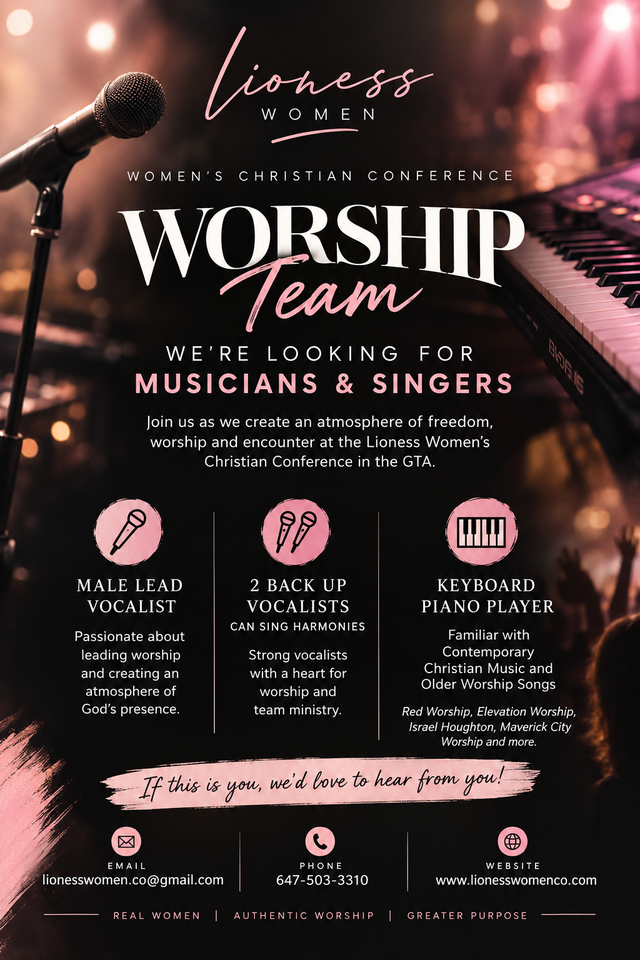 WORSHIP MUSICIANS & BACK VOCALISTS WANTED
