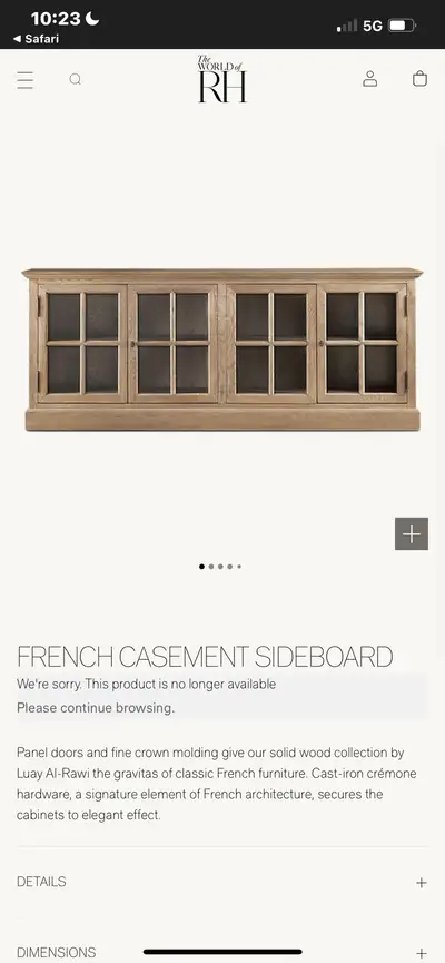restoration hardware French  casement sideboard , View more