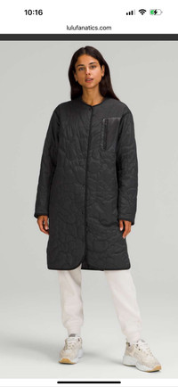 Lululemon Insulated Quilted Long Bomber