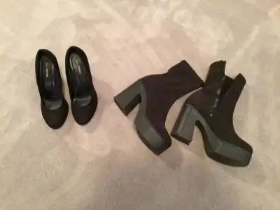 Ladies high heels and high tops., View more