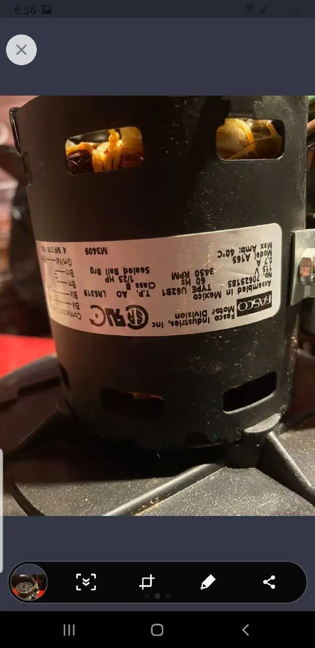 Furnace draft inducer  motor - fasco A165 in Heaters, Humidifiers & Dehumidifiers in London - Image 3