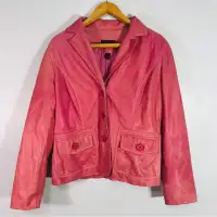 Damier pink leather jacket
