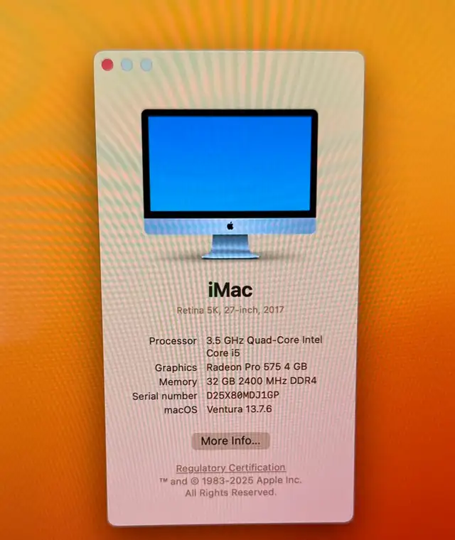 27-inch iMac 5K Retina Display Intel core i5/32GB RAM/512GB in Desktop Computers in City of Toronto - Image 8