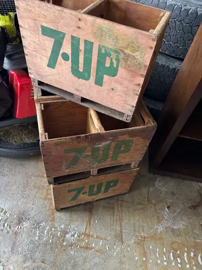 7 UP wood boxes, View more