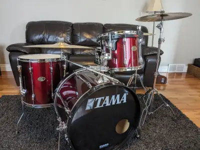 Tama Rockstar 4pc Red drum set & Sabian XS20 cymbals, View more