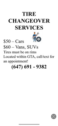 Mobile tire changeover services