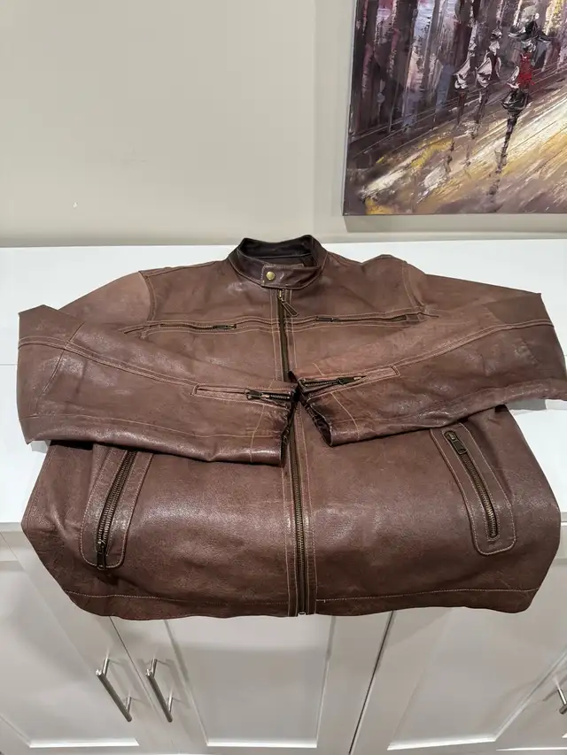 Men’s Leather Jacket (L) in Men's in Bedford - Image 3