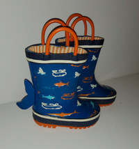 Toddler Size 4 Rubber Boots Rain Boots Ocean Theme Whale Shark