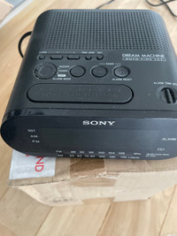 Sony Black Clock Radio