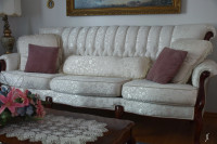 French Provincial White Sofa/Couch & matching pillows