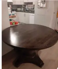 SOLD Like New Solid Wood 4ft Round Dining Table  Carleton place