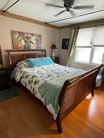 solid wood sleigh bed, View more