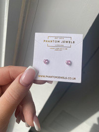 NEW Pink Heart Earrings