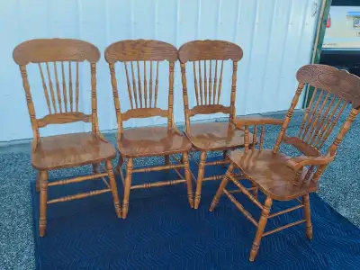 Set of spring meadow pressback dining chairs., View more