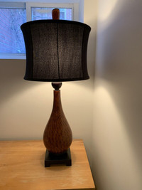 Leopard lamp with black shade