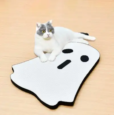 Ghost Cat Scratching Pad | Wall or Floor, Corrugated, View more