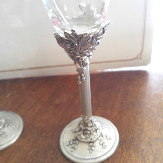 Wine Glasses, Seagull Pewter & Royal Albert design, Like New in Kitchen & Dining Wares in Cole Harbour - Image 4
