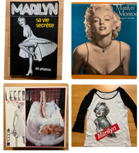 Calendrier 2005, livre 60 photos, puzzle, gilet Marilyn Monroe.