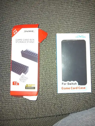 Here are a couple of different accessories for the Nintendo Switch First is a couple of game stands,...