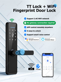 YRHAND New Ttlock Wifi Electronic Smart Door Lock With Biometric