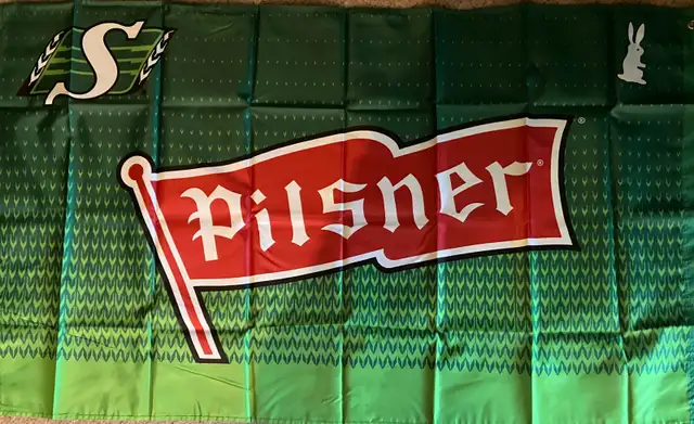 Very rare Saskatchewan Roughrider, Pilsner flags in Arts & Collectibles in Moose Jaw - Image 3