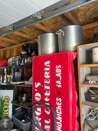 Canopy business/restaurant industrial pots, Stainless Steel Chafer, utensil trays and other kitchen...