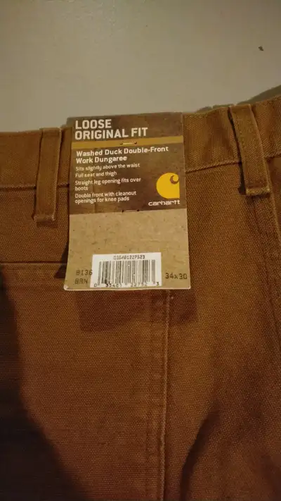 [34 X 30] Men's Work Pants_Loose Original Fit with company logo, View more