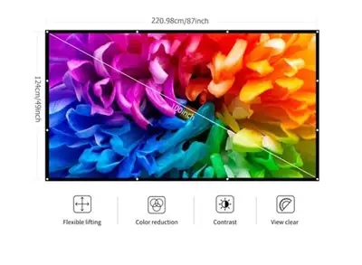 NEW (LOT of 2) 100-inches Spandex Projection Screen (Vankyo), View more