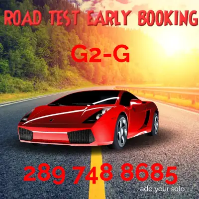 INSTANT ROAD TEST ROAD TEST BOOKING - G,G2, DRIVE CLASSES, View more