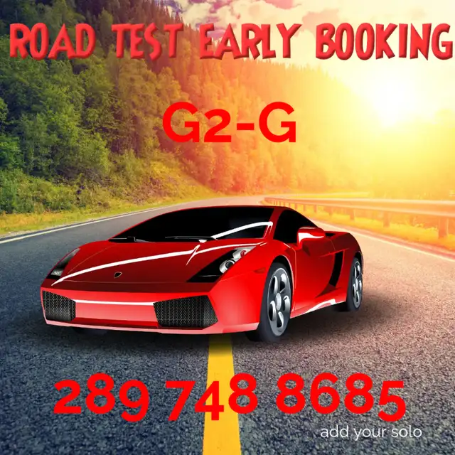 INSTANT ROAD TEST ROAD TEST BOOKING - G,G2, DRIVE CLASSES63815757805955120