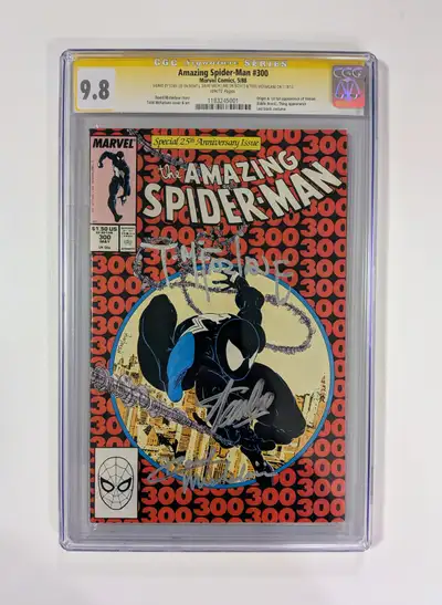 1st appearance of Venom. Signed by Venom co-creators David Michelinie and Todd McFarlane, plus Stan...