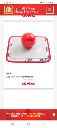 Duop small pad holder mophead cleaning