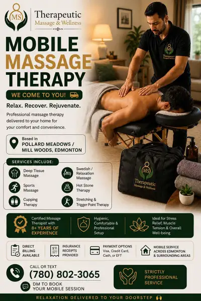 Registered Massage Therapy – Mill Woods & Mobile Edmonton, View more