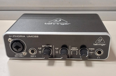 Behringer U-Phoria UMC22 USB Audio Interface 2x2 PC Mac, View more
