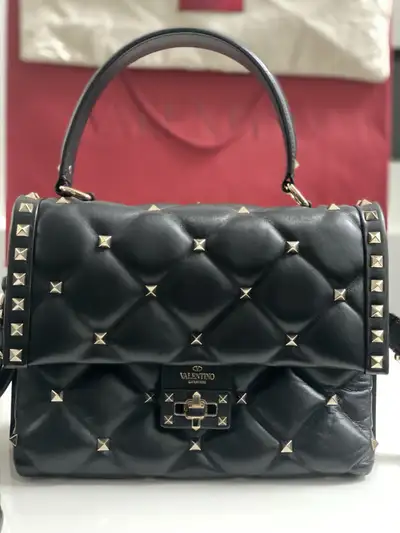 Valentino Garavani Black Leather Shoulder Bag, View more