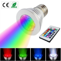 3W RGB LED Lamp 16 Colors E27 Magic Spotlight Light Bulb Wireles