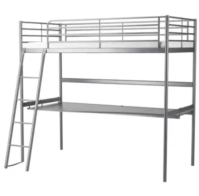 IKEA SVARTA loft bed with desk, View more