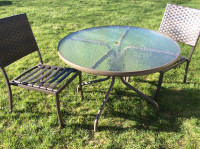 Round Patio Table and 2 Chairs