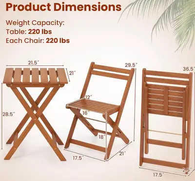 Real bistro set, View more