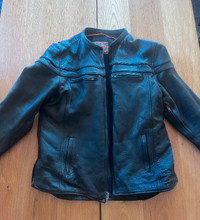 Leather motorcycle jacket L/XL tall